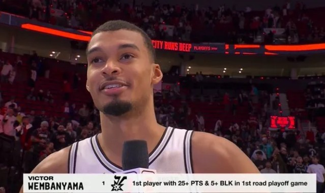 kaiyun.com-文班生涯首个季后赛客场拿下至少25分5盖帽，NBA历史首人