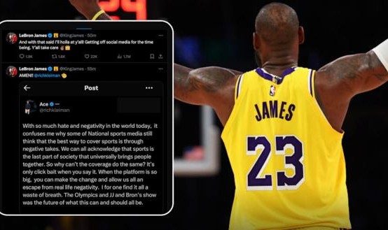 开云官网登录入口-赛后发言被网友挑刺儿，詹姆斯宣布将暂别社交媒体